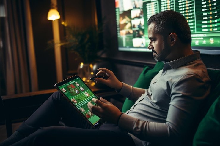 Pengguna membaca syarat bonus mingguan